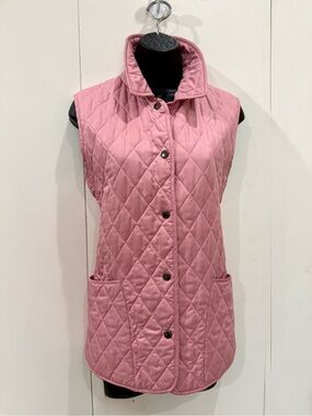 Burberry Quilted Pink Snap-Front Vest